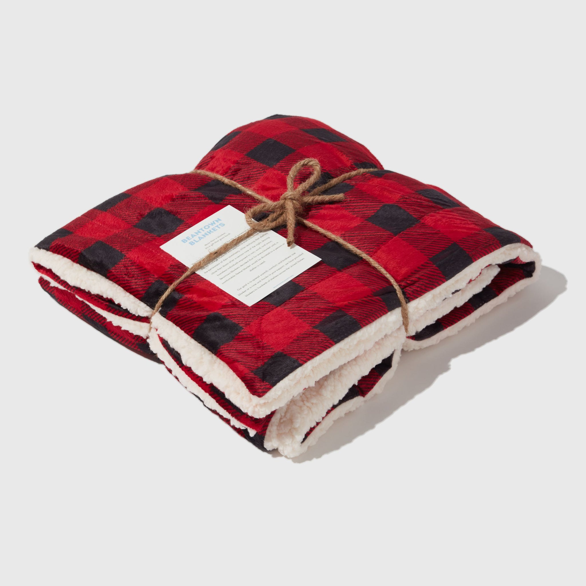 Mink Sherpa Blanket Red & Black
