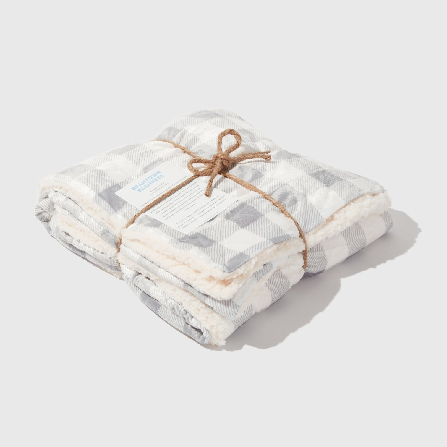 Mink Sherpa Blanket Grey & Cream